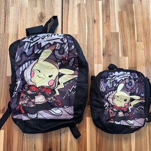 Pokémon Pikachu Backpack Bag Lunchbox and Pencil Holder School‎ Supply
